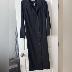 Zara Charcoal Long Sleeve Maxi Dress